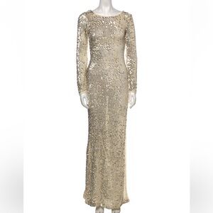 Retrofete Gold Sequin Dress